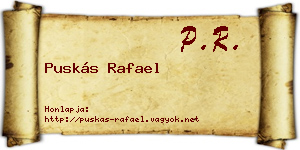 Puskás Rafael névjegykártya